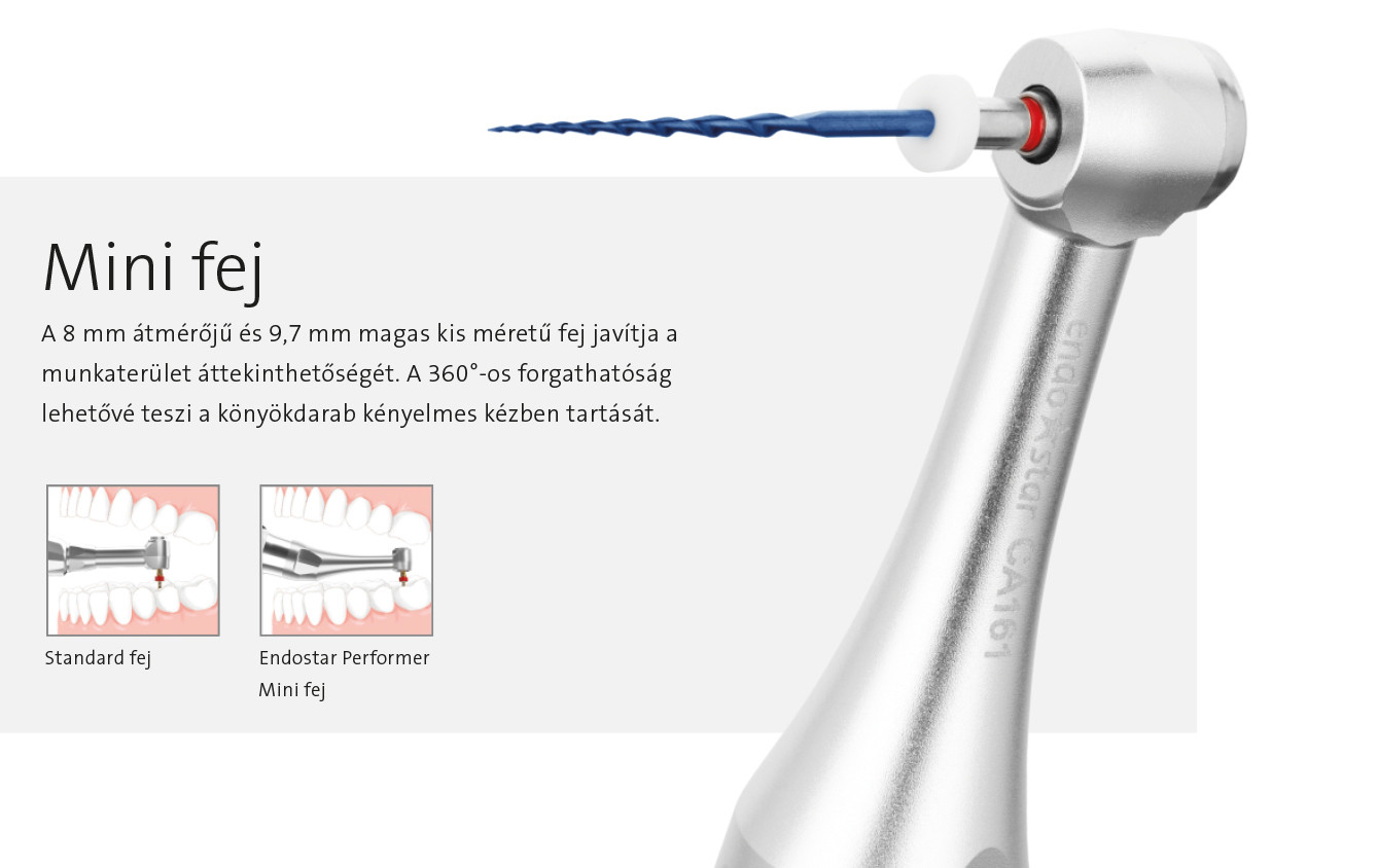 Ergonomikus kialakítás és kompakt fej