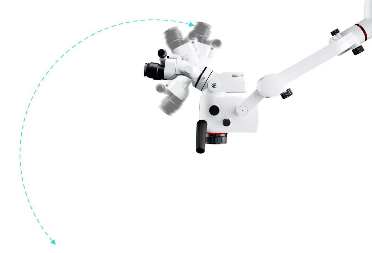 Binokuláris dőlés 0 - 210°-ban.