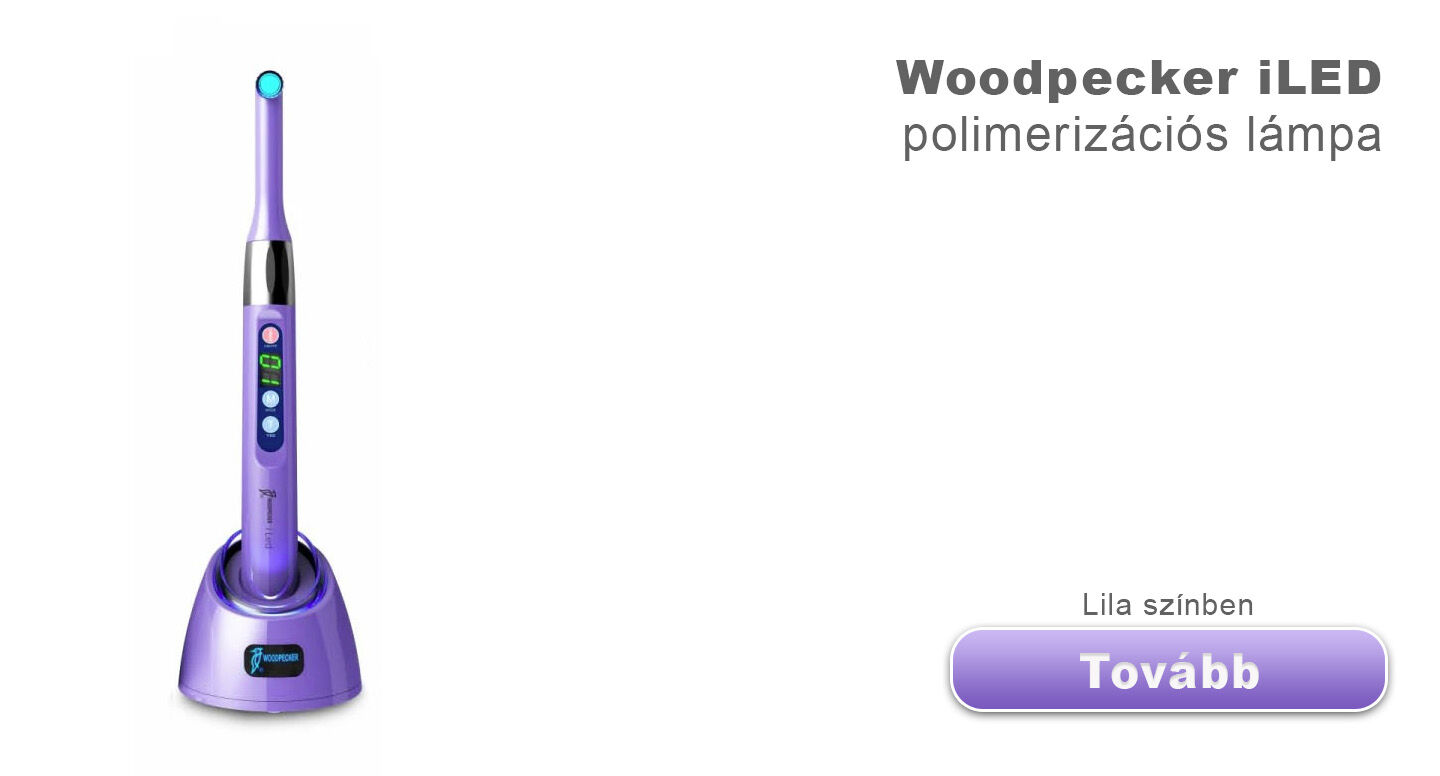 Woodpecker iLED polimerizációs lámpa lila színben