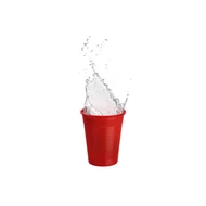 Műanyag pohár (piros) 100db Akzenta 180ml