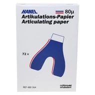 Artikulációs papír Hanel 80 mikronos U alakú piros-kék 72 lap