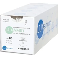 LUXAMID NYLON DS19 19mm 4/0 75 cm Blue sebészeti varrófonal