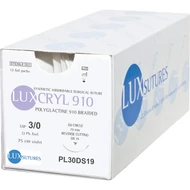 LUXCRYL 910 DS19 19mm 3/0 75 cm Violet sebészeti varrófonal