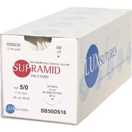 UPRAMID pseudo monofilament DS16 16mm 5/0 45 cm Black sebészeti varrófonal 12db LUX Sutures