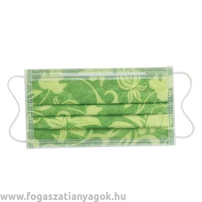 Orvosi maszk virágos lime